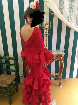 Vestido Flamenca Rojo (Feria de Abril)