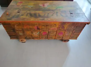 Baúl de madera vintage