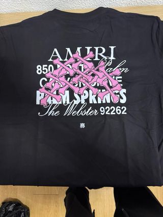 Camiseta Amiri Negra diseño Palm Springs