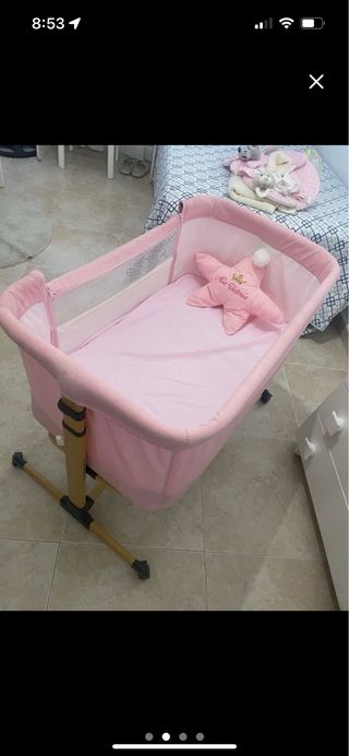 Cuna de colecho rosa