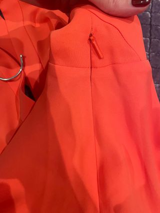 Vestido Mango largo fluido naranja talla única