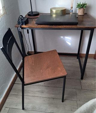 Mesa de oficina madera y metal