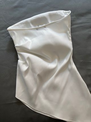 Top Zara palabra de honor blanco talla XS-S