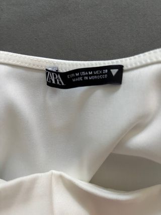 Top Zara palabra de honor blanco talla XS-S