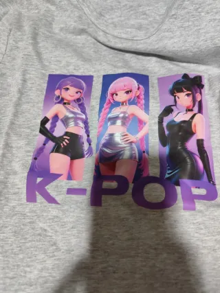 Conjunto K-Pop Negro y Gris