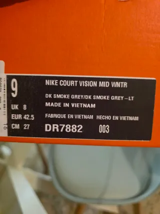 Nike Court Vision Mid Negro/Beige