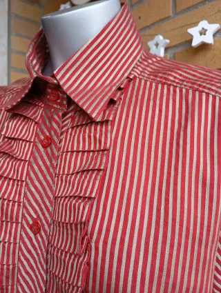 Camisa Zara Rayas Rosas y Rojas