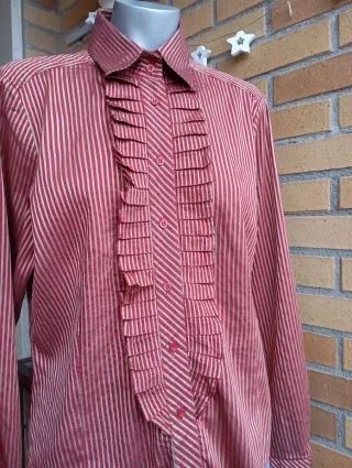 Camisa Zara Rayas Rosas y Rojas