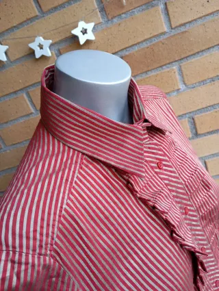 Camisa Zara Rayas Rosas y Rojas