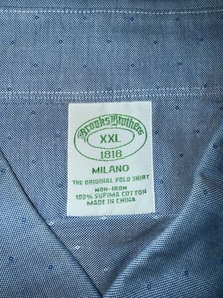 Camisa Brooks Brothers Azul Talla XXL.