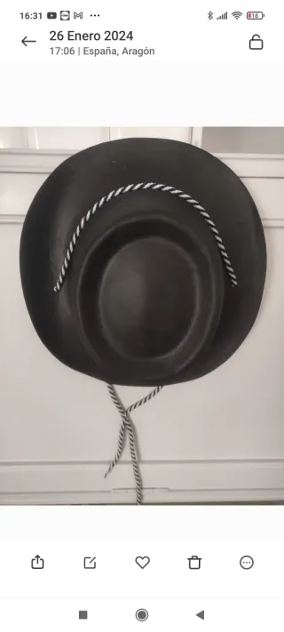 Sombrero da cowboy nero per bambini