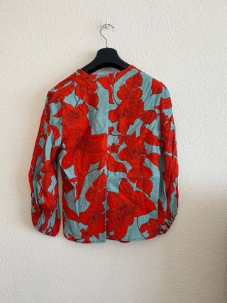 Conjunto floral blusa y pantalón