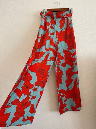 Conjunto floral blusa y pantalón