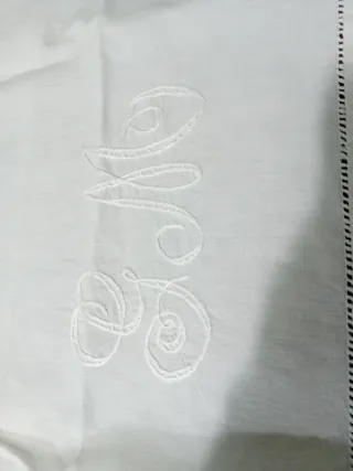 Asciugamano lino ricamato a mano cm 125x80