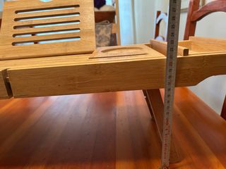 Bandeja de madera para desayuno/baño