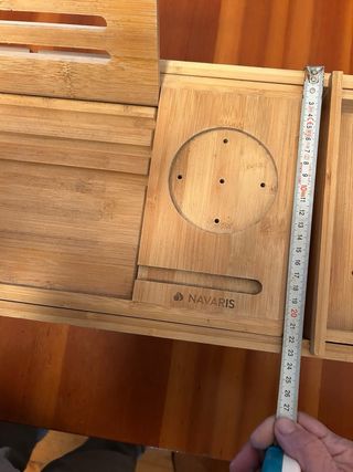 Bandeja de madera para desayuno/baño