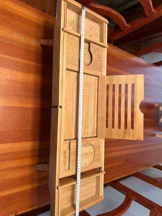 Bandeja de madera para desayuno/baño