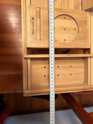 Bandeja de madera para desayuno/baño