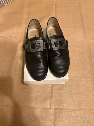 Zapatos de fallero negros con hebilla