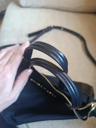 Bolso Bimba y Lola Negro Nylon Piel