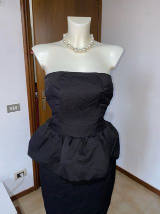 Abito tubino nero midi