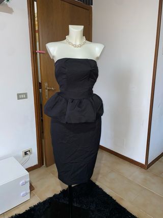 Abito tubino nero midi