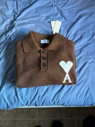Jersey Ami Paris Polo Marrón Talla S