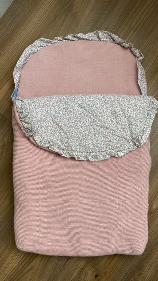 Saco capazo punto rosa floral