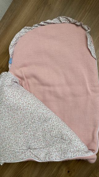 Saco capazo punto rosa floral