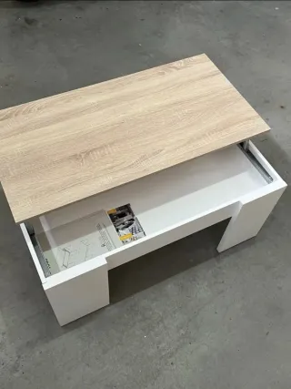 Mesa centro elevable Nordic Blanco Artik