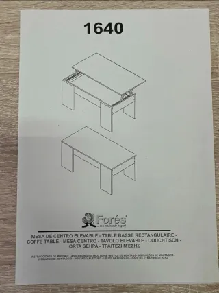 Mesa centro elevable Nordic Blanco Artik