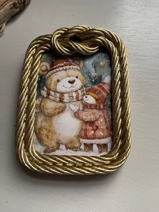 Piccola cornice dorata Nodo 15x12