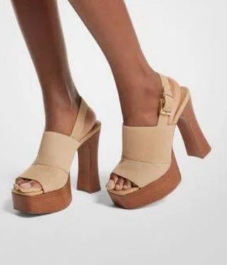 Sandalias Michael Kors Rye Plataforma Ante Beige