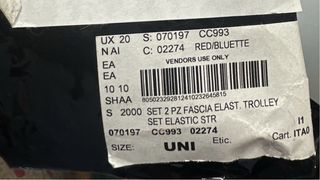 Set di due cinture per valigia Emporio Armani originali