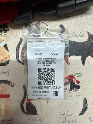 Set di due cinture per valigia Emporio Armani originali