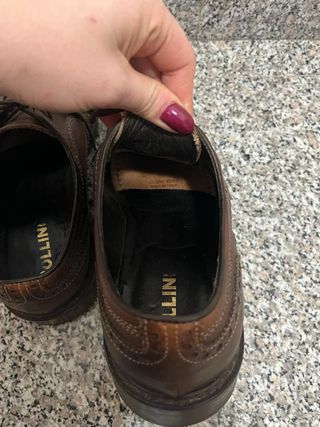 Pollini Scarpe Brogue Pelle Marroni