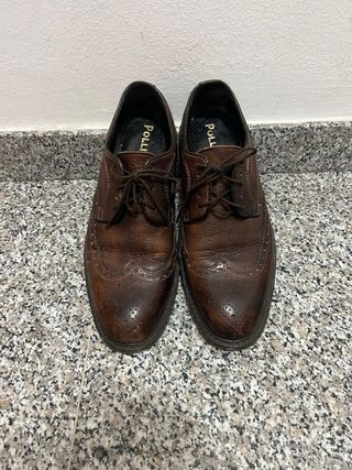Pollini Scarpe Brogue Pelle Marroni