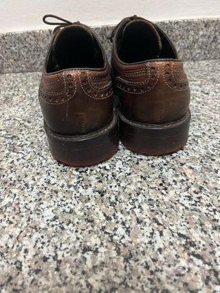 Pollini Scarpe Brogue Pelle Marroni