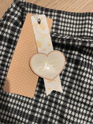 Falda pantalón cuadros blanco y negro