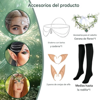 Disfraz Elfa Renacentista Medieval Talla L