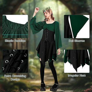 Disfraz Elfa Renacentista Medieval Talla L