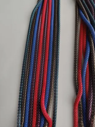 Set 5 collane lunghe metallizzate