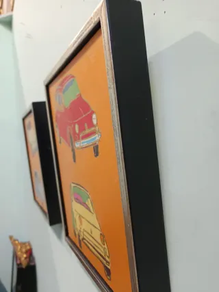 Stampe su legno Fiat 500 (2 pezzi)