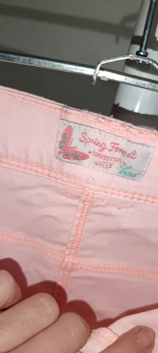 Falda vaquera corta rosa