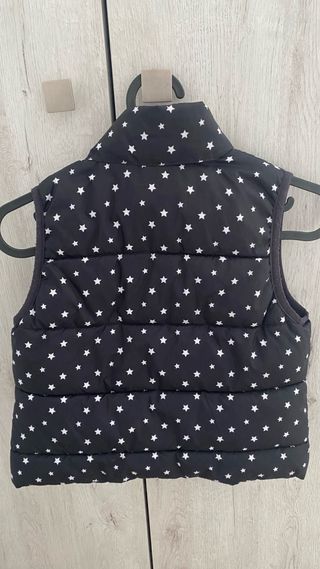 Chaleco niña estrellas negro