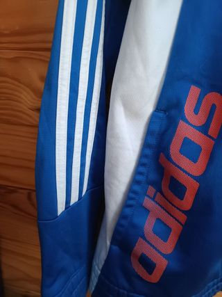 Sudadera Adidas Color Azul, Blanco y Rojo Talla S