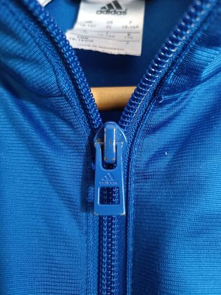 Sudadera Adidas Color Azul, Blanco y Rojo Talla S