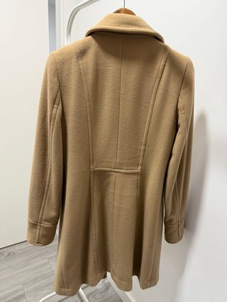 Abrigo paño camel Zara Talla S