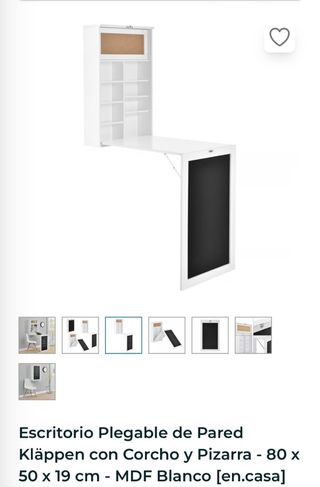 Escritorio Plegable Pared PremiumXL Blanco