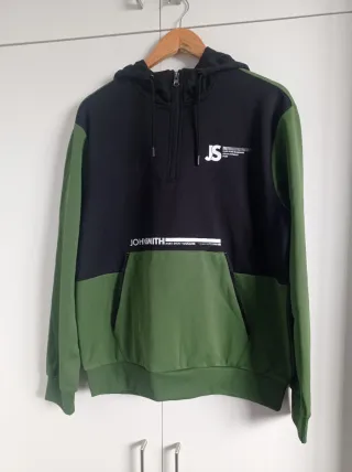 Sudadera John Smith Negra y Verde Hombre